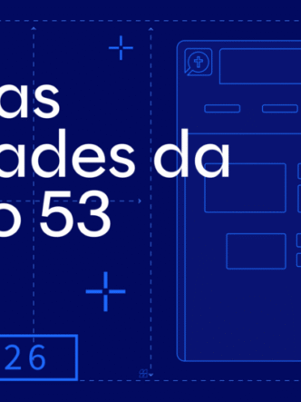 O título, Novidades do Logos: Setembro de 2026 sobre um fundo azul-escuro.