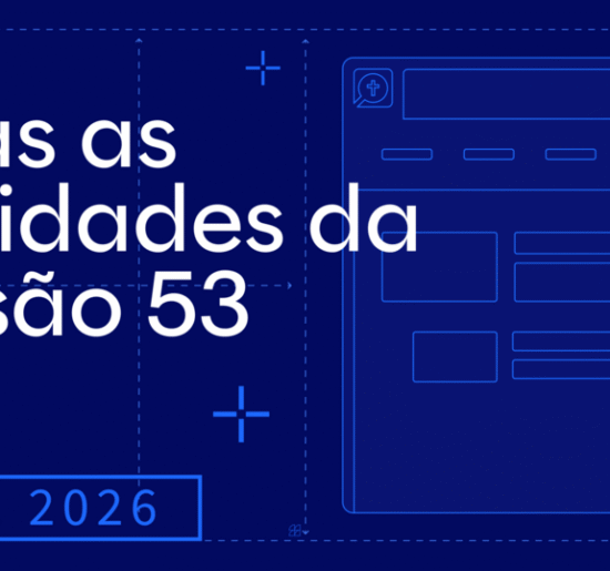 O título, Novidades do Logos: Setembro de 2026 sobre um fundo azul-escuro.